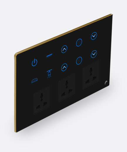 Blackcat Exotic 4 Switch, 2 Fan, 3 Socket Panel - 12M (4,2,0,3)