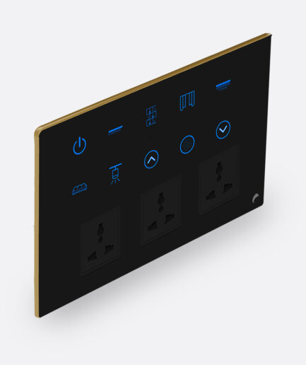 Blackcat Exotic 7 Switch, 1 Fan, 3 Socket Panel - 12M (7,1,0,3)