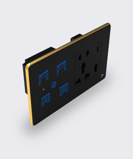 Blackcat Exotic 2 Curtain, 5 Pin Socket, USB Type A & C 18W Fast Charging Panel - 4M (0,0,2,1)