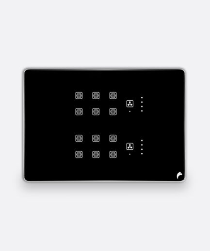 Blackcat Cyprus 12 Switch, 2 Fan Glass Touch Panel - 12M (12,2,0,0)