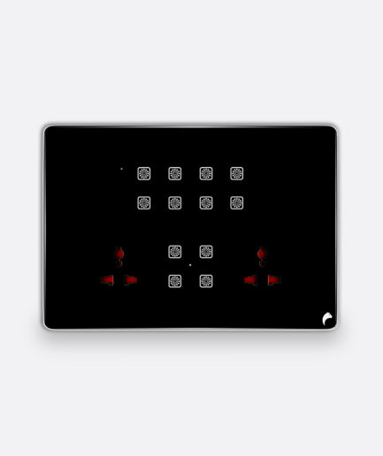 Blackcat Cyprus 12 Switch, 2 Socket Glass Touch Panel - 12M (12,0,0,2)