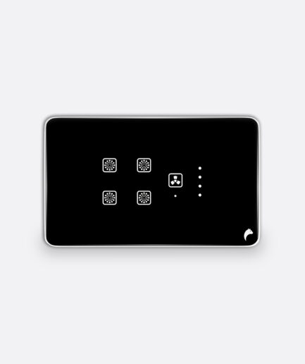 Blackcat Cyprus 4 Switch, 1 Fan Glass Touch Panel - 4M (4,1,0,0)