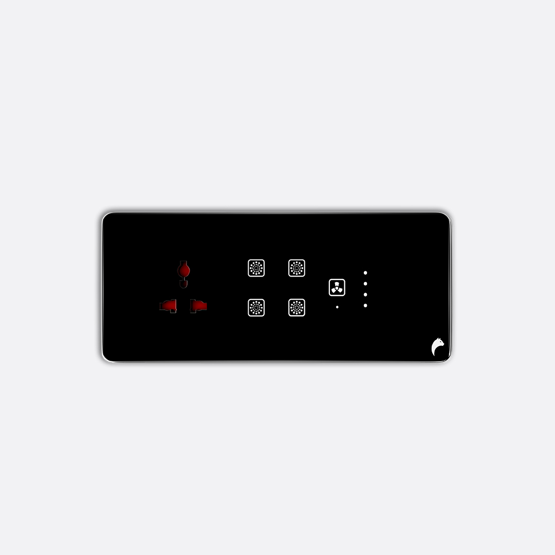 BC 6M 4 Switch 1 socket 1 fan - black 2