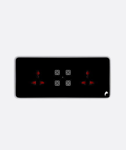 Blackcat Cyprus 4 Switch, 2 Socket Glass Touch Panel - 6M (4,0,0,2)