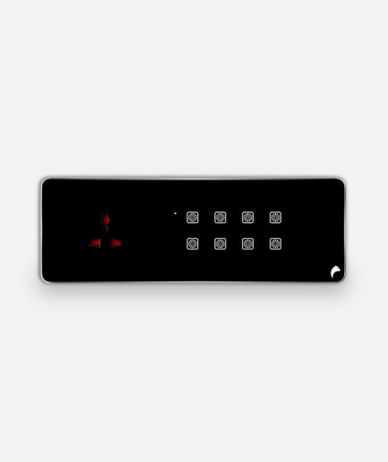 Blackcat Cyprus 8 Switch, 1 Socket Glass Touch Panel - 8M (8,0,0,1)