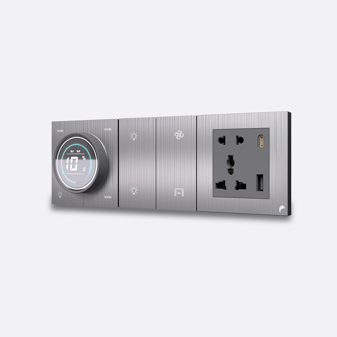 Knob + 8 Switch + Socket-1